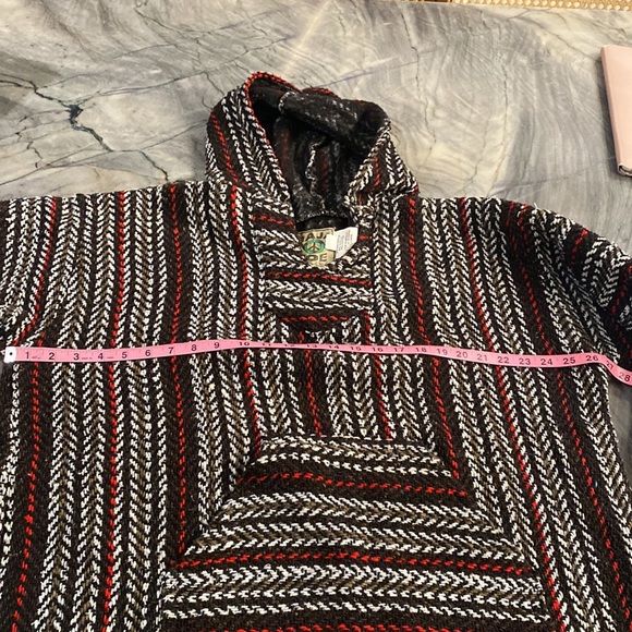 Baja Joe Mexican '70s Inspired Unisex Hoodie Poncho | Pre-Loved - Picture 5 of 6